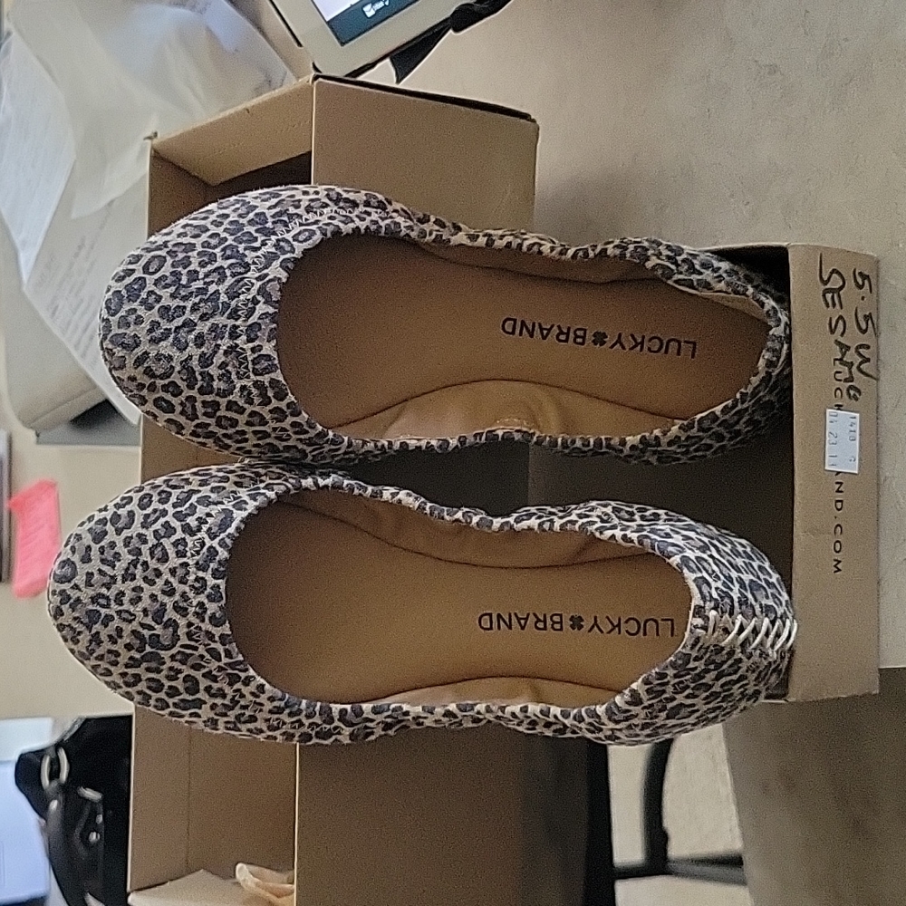 Lucky Brand leopard flats